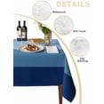 thumbnail image 2 of Blue Ombre Table Cloth, Modern Abstract Art Farmhouse Striped Waterproof Tablecloth for Square Tables, Reusable Washable Fabric Table Cover for Restaurant Kitchen Dining Tables 60"x60", 2 of 6