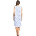 thumbnail image 3 of Lati Fashion Women Nightgowns Short Sleeve Female Nightgowns & Sleepshirts Blue XXXXL, 3 of 3