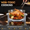 thumbnail image 4 of Granitestone Big Boss 16Qt Extra Large Glass Air Fryer Non Toxic – Family Sized 4 in 1 Cooker with 3 Cooking Sections, Stainless Steel Racks for French Fries, Chicken, Self Cleaning, Dishwasher Safe, 4 of 9