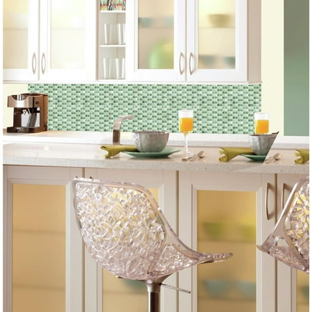 stick peel tile tiles mosaic backsplashes backsplash pack wayfair roommates walmart