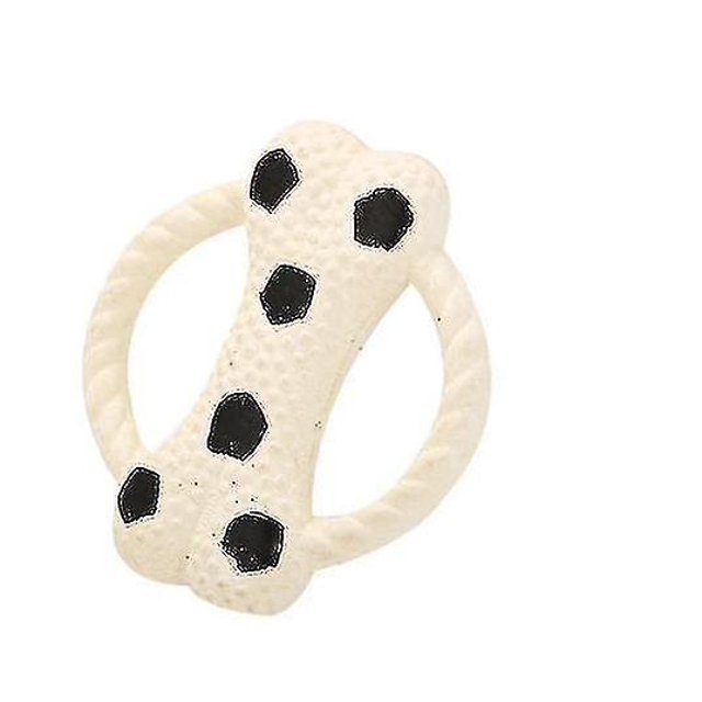Juguete para masticar perros Látex Hueso Anillo Divertido Molar Mascota Entrenamiento interactivo???BLANCO??‰ ShuxiuWang 8390611121938