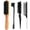 wooden,black, variant on OPALESQUE 4pcs Boar Bristle Slick Back Hair Brush for Smooth Flyaways, Frizz, Sleek Ponytail, Buns and Edge Baby Hair, Teasing | Hair Comb, Edge Brush, Teasing Brush Styling Accessories for Girls