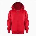 thumbnail image 3 of KPOPLK Boys Zip Up Hoodie Fall Long Sleeve Shirt Fashion Lightweight Hooded Jacket Coats for 1-9 Years Red Size 4-5 Years, 3 of 8