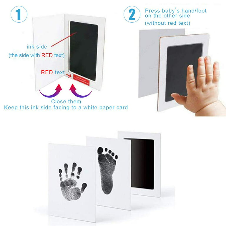 WEWESGAO Ink Pads for Baby Footprints and Pet Paw Print kit,Non-Toxic and  Acid-Free Ink, Easy to Wipe and Wash Off Skin, Smudge Proof,Baby Footprint