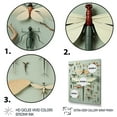 thumbnail image 3 of Designart "Dragonflies in a Curious Display I" Animals Canvas Wall Art - Modern Green Insects & Bugs Entryway Wall Art, 3 of 6