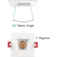 thumbnail image 5 of Luxrite 2 inch Square Dimmable LED Recessed Light with J-Box, 8W =50W, 4100K Cool White, 600 Lumens 6-Pack, 5 of 7