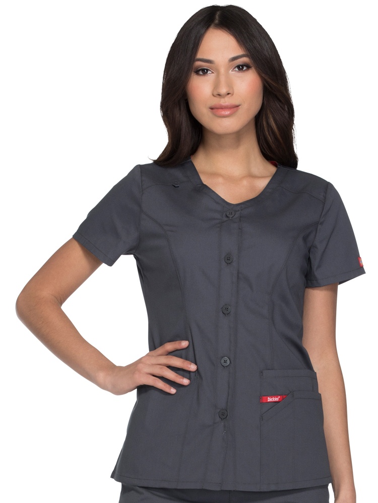 Everyday Scrubs Signature by Dickies Women's VNeck Solid Scrub Top