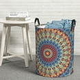 thumbnail image 6 of Sikiie Round Mandala Print Round Dirty Clothes Basket, Waterproof Standing Foldable Storage Basket, for Laundry Room, Bedroom, Bathroom Storage-Small, 6 of 6