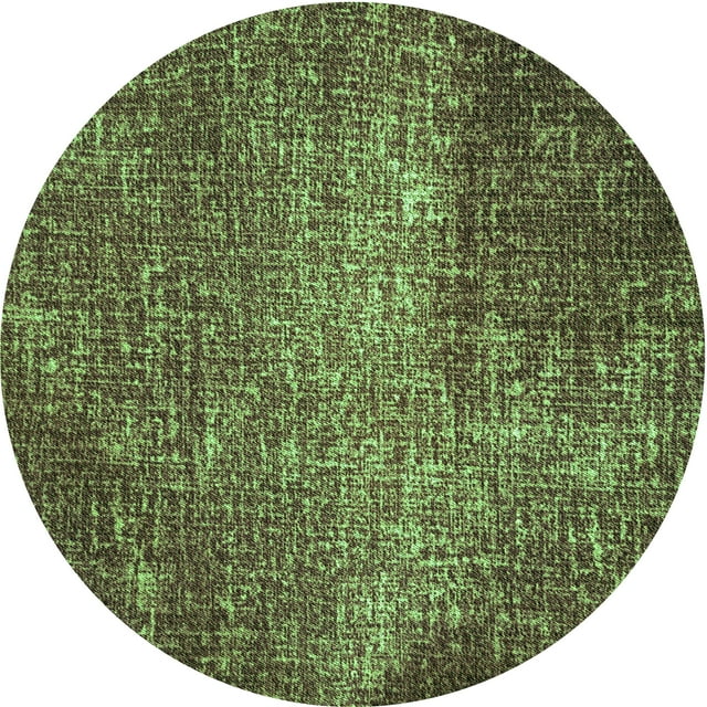 Ahgly Company Machine Washable Indoor Round Transitional Chocolate Brown Area Rugs, 3' Round