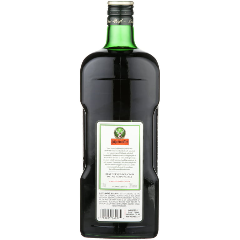 Jagermeister Herbal Liqueur, 1.75 L Bottle, 35% ABV 