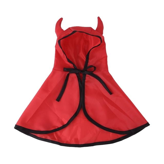 Methold Capa de Halloween para mascotas, Cosplay temático, fiesta, Festival, atmósferas aterradoras, capa, disfraz ajustable, manto Ropa para mascotas Rojo METRO