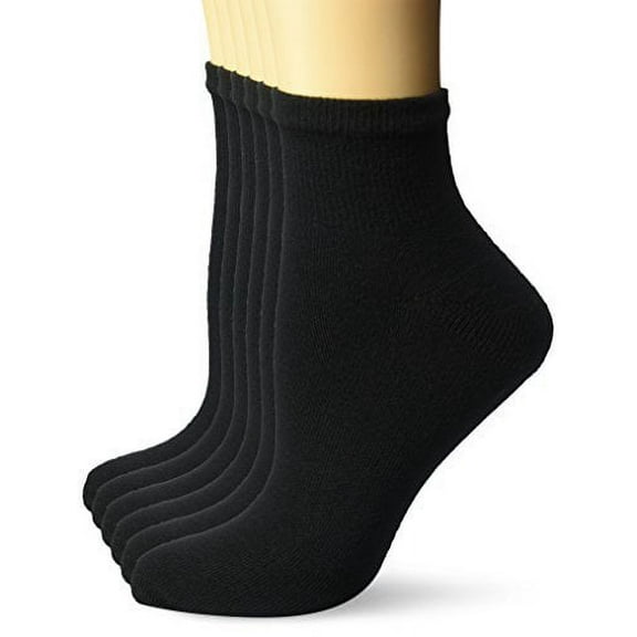 Hanes Women's Breathable Sport Ankle Socks, Black