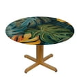 thumbnail image 3 of Acheng Palm Leaves Round Tablecloth, Tropical Jungle Palm Leaves with Charming Colors, Table Decoration for Banquet, Candy Buffet, and Dining Table 31-35, 3 of 8