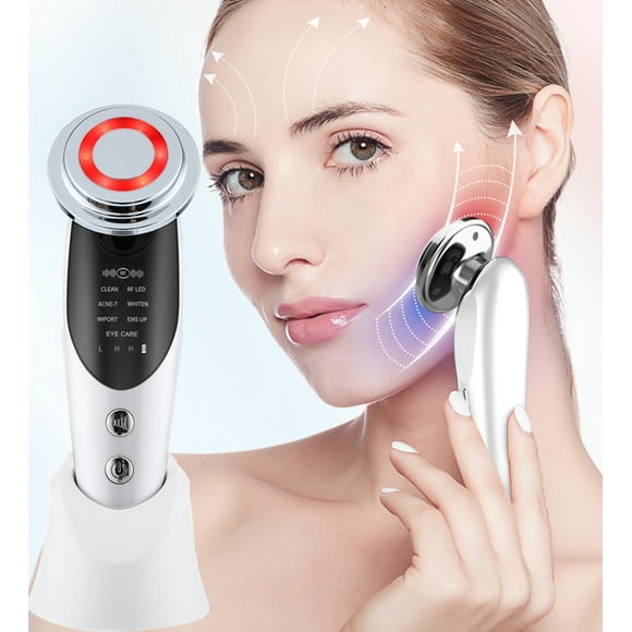 Hisome Microcurrent Face Massager - 7in1 Skin Therapy Care Tools with RF&EMS&LED for Face Lifting
