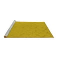 thumbnail image 2 of Ahgly Company Machine Washable Indoor Square Oriental Yellow Industrial Area Rugs, 4' Square, 2 of 4