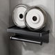 thumbnail image 3 of Portarrollos de papel higiénico con estante para cocina, portarollos de papel higiénico de pared, 3 of 6