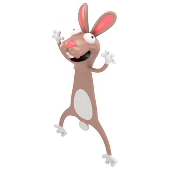 Divisores Espectaculares CartoonMarkRabbit 1Pza Conejo Longitud 9.4cm PVC Café. Office Supply MXRBA-001