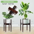 thumbnail image 3 of DEWEL Adjustable Bamboo Plant Stand for 8.6 to 12.2 Inch Pots Dark Brown, 3 of 7