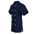 thumbnail image 2 of Women's Chef Coat Short Sleeve Chef Shirt Cook Coat Barista Baker Uniform Restaurant Clothes Barista Shirt, 2 of 3
