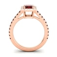 thumbnail image 4 of 2.95 Carat Natural Diamond Garnet Gemstone Elegant Anniversary Ring for Ladies Solid 18K Rose Gold Size 10.5 by Diamond-Capitals, 4 of 8