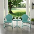 thumbnail image 4 of Crosley Furniture Tulipe Ensemble de Conversation pour Patio en Métal Rond de 22 Pouces, 3 Pcs, Bleu, 4 of 7