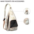 thumbnail image 3 of Spiritual Goth Sling Backpack - Moon Phase & Sun Print Crossbody Bag, Fashionable Aesthetic Design, 3 of 4