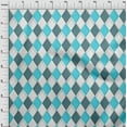 thumbnail image 4 of oneOone Rayon Aqua Blue Fabric Check Argyle Craft Projects Decor Fabric Printed By The Yard 56 Inch Wide, 4 of 4