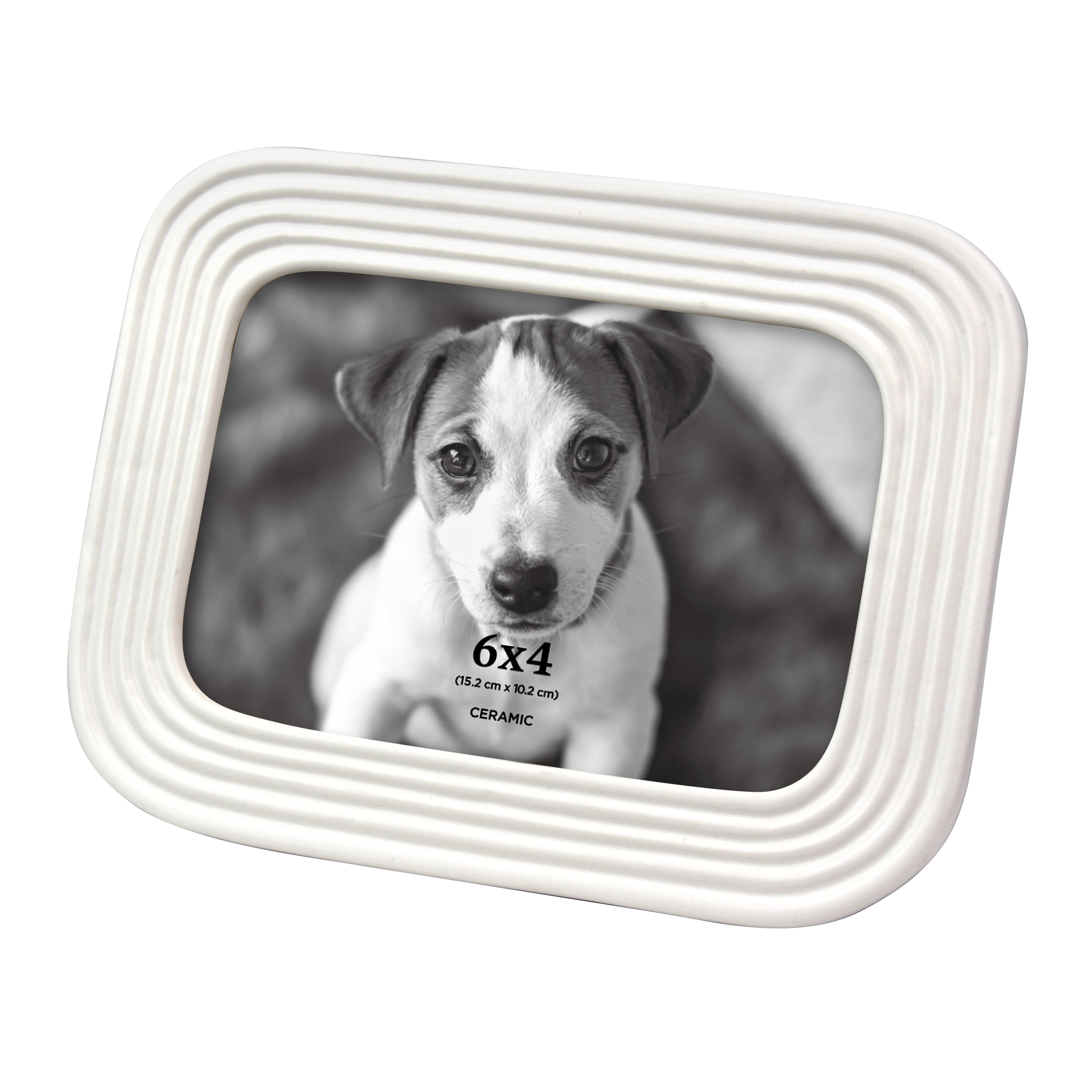 Better Homes & Gardens 4x6 Ceramic Tabletop Picture Frame, White