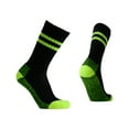 thumbnail image 2 of Polar Heat Nanuuq Cotton Socks for Men, 6 Pairs Cushioned Arch Support Crew Socks, Black Lime, 2 of 6