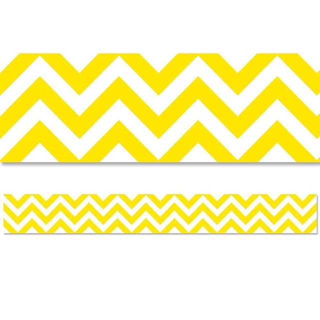 CREATIVE TEACHING PRESS (3 PK) Bordure CHEVRON Jaune