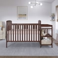 thumbnail image 6 of Dream On Me Anna 3-in-1 Convertible Crib with Changing Table Espresso, changing Pad Included, Converts from Baby Crib to Toddler Bed, Day Bed and Kids Sofa, Three Adjustable Mattress Height Positions, 6 of 13