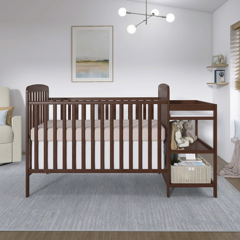 Dream On Me Anna 3-in-1 Convertible Crib with Changing Table