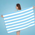thumbnail image 4 of Godom 1PCS Microfibre Reversible Beach Towel, Colour Woven Striped Bath Towel Quick Drying Sports Beach Towel, 4 of 5