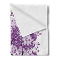 thumbnail image 2 of Nature Soft Flannel Fleece Throw Blanket, Spring Tree of Life Woods Blooming Flower and Butterfly Flying Romance, Cozy Plush for Indoor and Outdoor Use, 50" x 60", Lilac Purple, by Ambesonne, 2 of 5