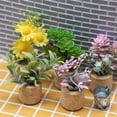 thumbnail image 2 of Artificial Potted Plants Refrigerator Magnet Home Office Kitchen Locker Fridge 3D Miniature Cork Pot Fake Flower Magnetic Decoration Ornament, 2 of 8