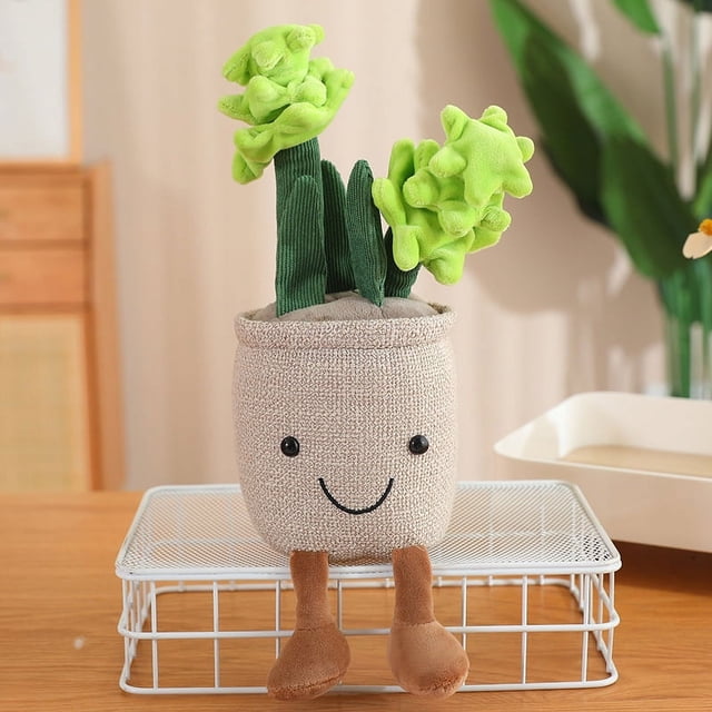Creative Succulent Plant Decoration Plush Fun Simulation Potted Office Home Decoration-SinKeeU