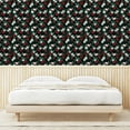 thumbnail image 3 of Ambesonne, Floral Jungle Peel & Stick Wallpaper for Home, Flowers Boho Dreamy, 13"x72", Almond Green Ruby Ivory, 3 of 5