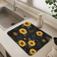 thumbnail image 6 of Dish Drying Mat Absorbent Dish Drainer Kitchen Counter 23.6x19.7inch Dish Drying Pad for Countertops Sinks Draining Racks Yellow Sunflower Pattern, 6 of 9
