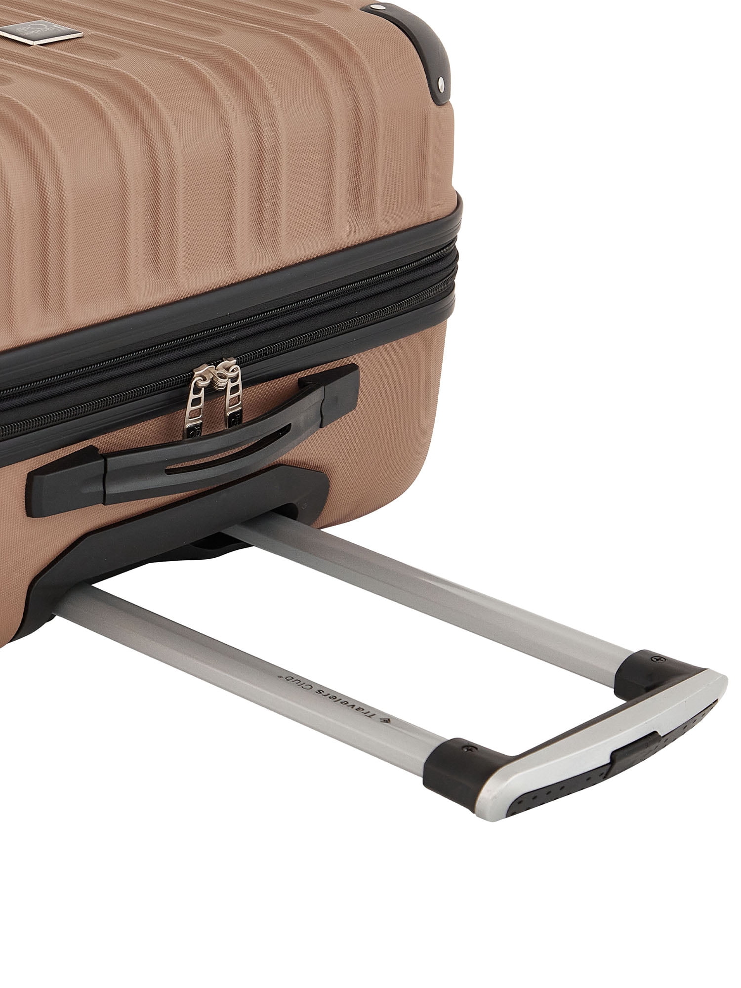 Travelers Club 4-Piece Hard Side Spinner Travel Luggage Set, Mocha Brown