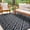 Black Grey, variant on Waterproof Reversible Outdoor Rug, Plastic Straw Patio Camping Mat, 4'x6'