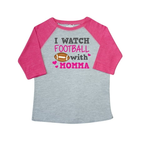 

Inktastic I Watch Football with My Momma Gift Toddler Toddler Girl T-Shirt