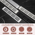 thumbnail image 4 of Uxcell 2 Pcs Door Air Vent Cover, 7.8"x1.4" Aluminum Rectangle Grille Ventilation Cover Toe Kick Vent Guard for Cabinet Wardrobe Ceiling Door Wall Floor Garage Furniture, White, 4 of 7