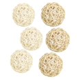 thumbnail image 2 of 6 bolas de mimbre de ratán de 6 cm, material para manualidades infantiles, accesorios educativos, naturales, para bodas. blanco natural mezclado, 2 of 7