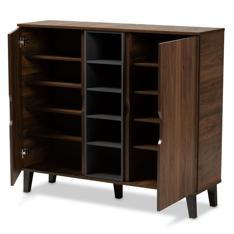 Baxton Studio Idina Mid Century Modern Two Tone Walnut Brown and