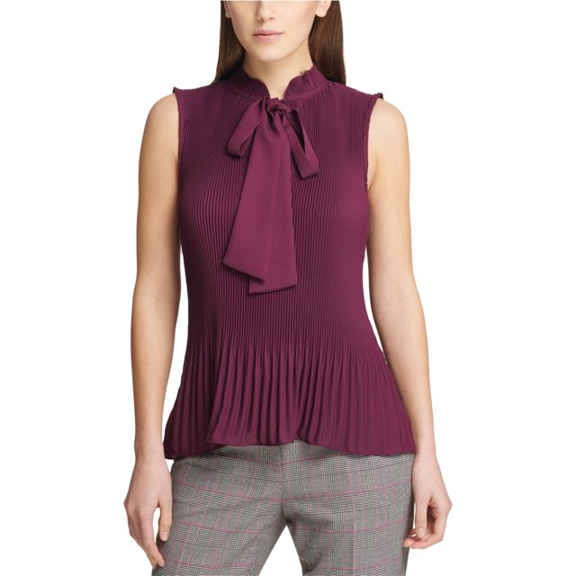 Blusa sin mangas DKNY para mujer morado mediano