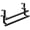 Black, variant on Stainless steel towel rack bracket for cabinet doors, universal type, suitable for use above cabinet doors, 2-pack.
