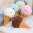 thumbnail image 1 of 46cm Cartoon Ice Cream Cone Plush Toy Cute Smile Plushie Dessert Food Stuffed Dolls Lovely Girls Room Decor Kids Gifts for Child zhangmengya LED, 1 of 2