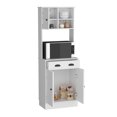 thumbnail image 7 of Xukmct Wood Kitchen Pantry Cabinet with 3 Doors Cabinet and Drawer, White, 7 of 7