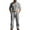 Gray, variant on Men's Long Sleeve Casual Linen Shirt and Pants Set, Lightweight Breathable Outfit for Summer Beach, Relaxed Fit