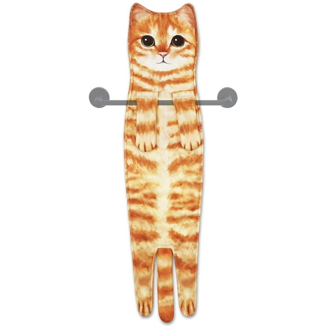 Toallas de mano Hawgiman Cute Cat de secado rápido para baño y cocina